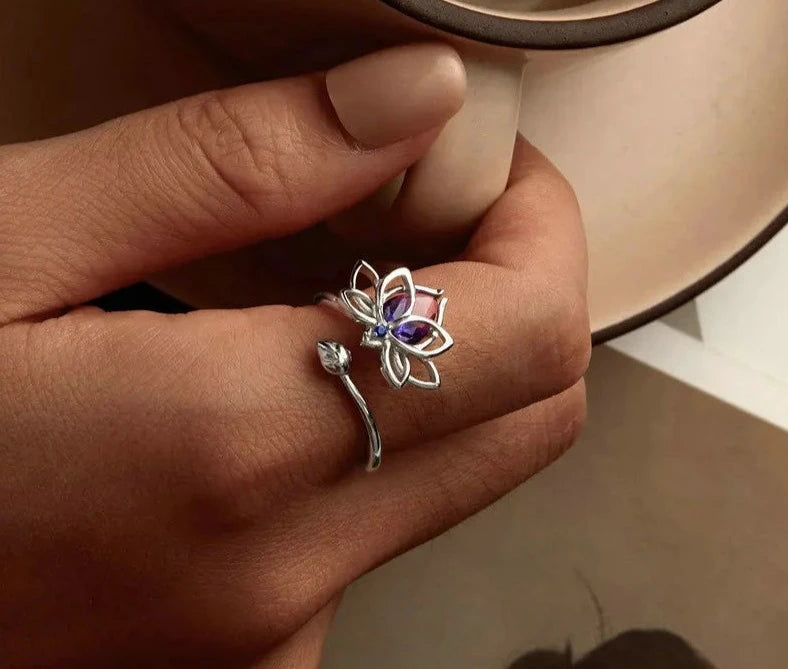 Anillo Flor de Loto de Plata 925 Frikopolis