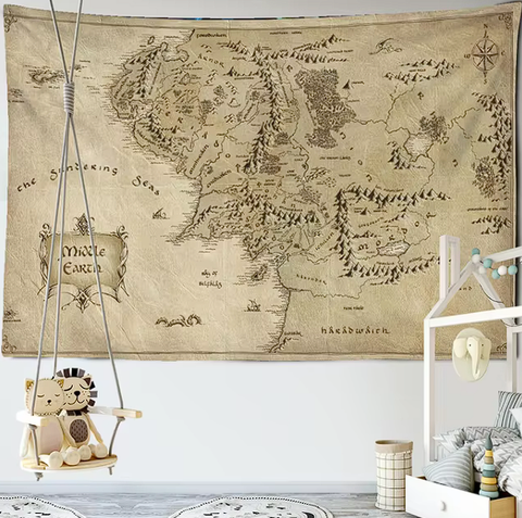 Mapa De La Tierra Media El Señor De Los Anillos Gigante