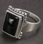 Anillo Lucifer Plata 925 Piedra Ónix - Frikopolis