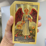 Baraja de Tarot Dorado En Español Rider Waite Premium