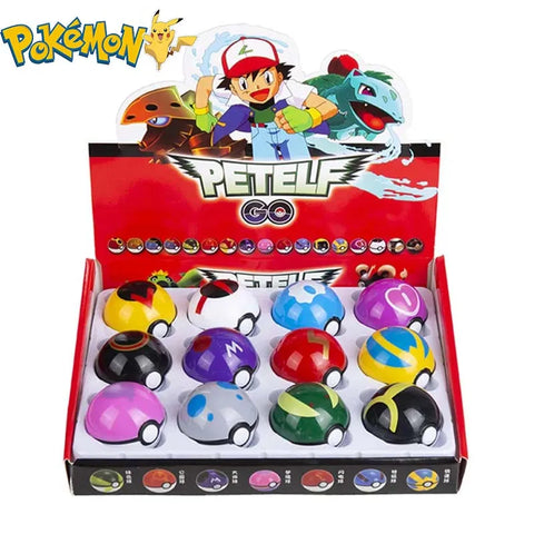 Set de 12 Figuras Pokémon con Pokéballs